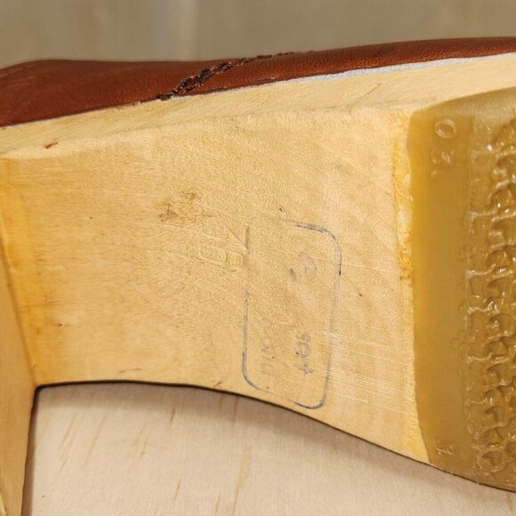 Anatomisk Sweden Leather Cognac Slip In Clog Women's Size EU 36 US 5.5 - Picture 7 of 12